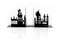 Harry Potter Hogwarts Castle Metal Bookends | Glow In The Dark Castle Design